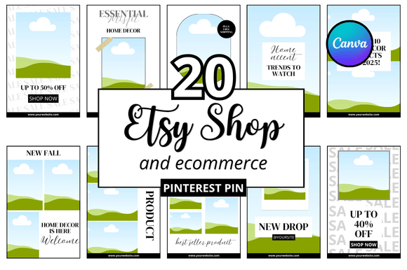 Download 20 Etsy Shop Ecommerce Pinterest Pin - Etsy shop Collection