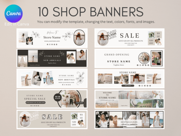 Download Minimalist Etsy Shop Banner Templates - Etsy shop Collection