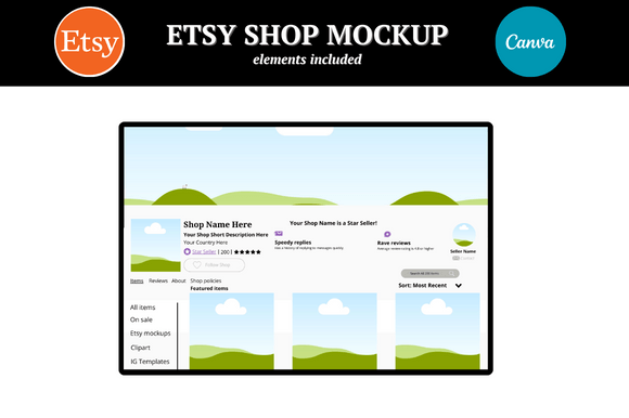 Download Etsy Shop Mockups Canva - Etsy shop Collection