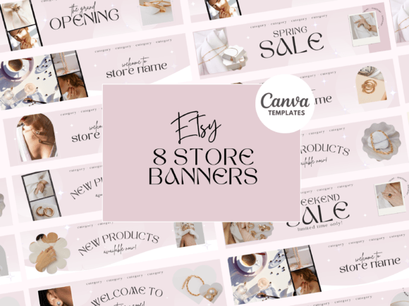 Download Pink Glitter Etsy Shop Banners - Etsy shop Collection