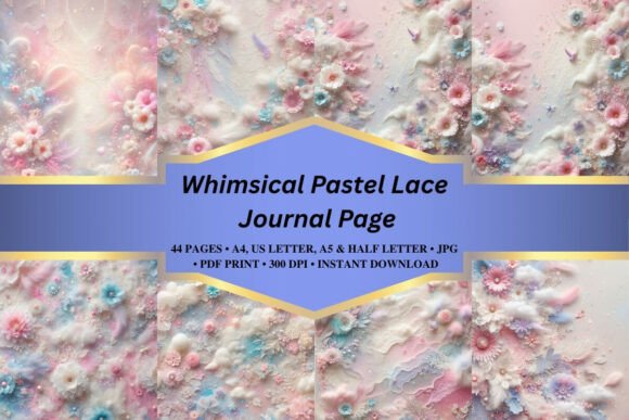 Download Whimsical Pastel Lace Journal - Premium Bundle