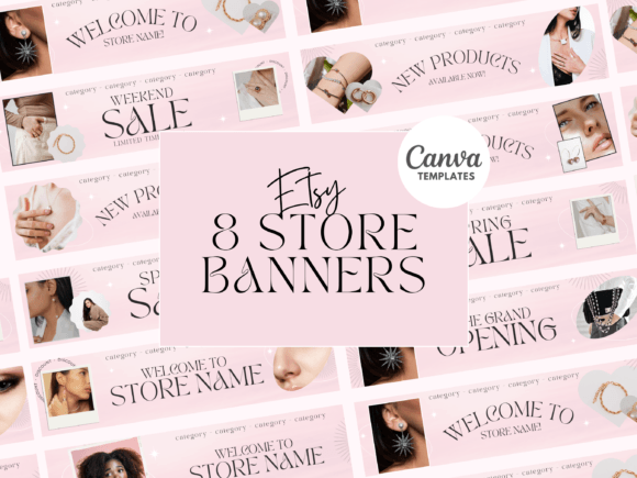 Download Sparkling Pink Etsy Shop Banner Designs - Etsy shop Collection