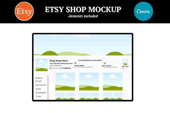 Download Etsy Shop Mockups Canva - Etsy shop Collection